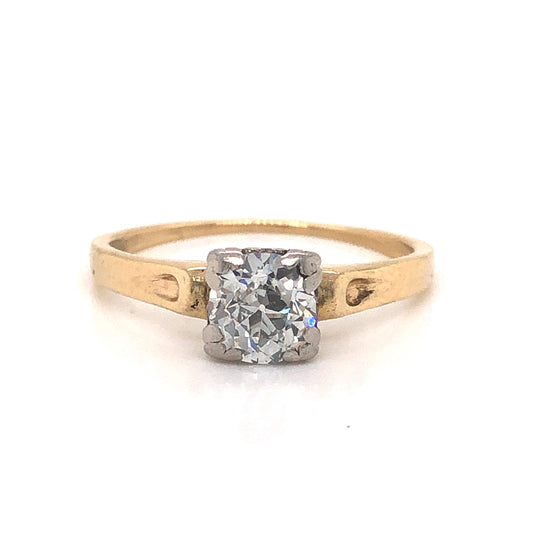 Jabel Retro Two-Toned Diamond Engagement Ring 14k