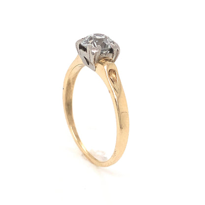Jabel Retro Two-Toned Diamond Engagement Ring 14k