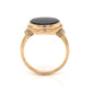 Mid-Century Onyx Cocktail Ring 14k Yellow Gold