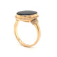 Mid-Century Onyx Cocktail Ring 14k Yellow Gold