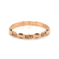 Antique Engraved Orange Blossom Wedding Band in 14k Yellow Gold