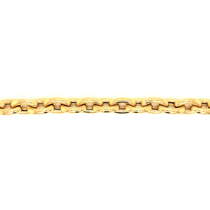 Heart Padlock Chain Bracelet in 14k Yellow Gold