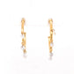 Dangle Diamond Hoop Earrings in 14k Yellow Gold