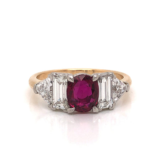 Bailey Banks & Biddle Ruby Engagement Ring in 14k Gold