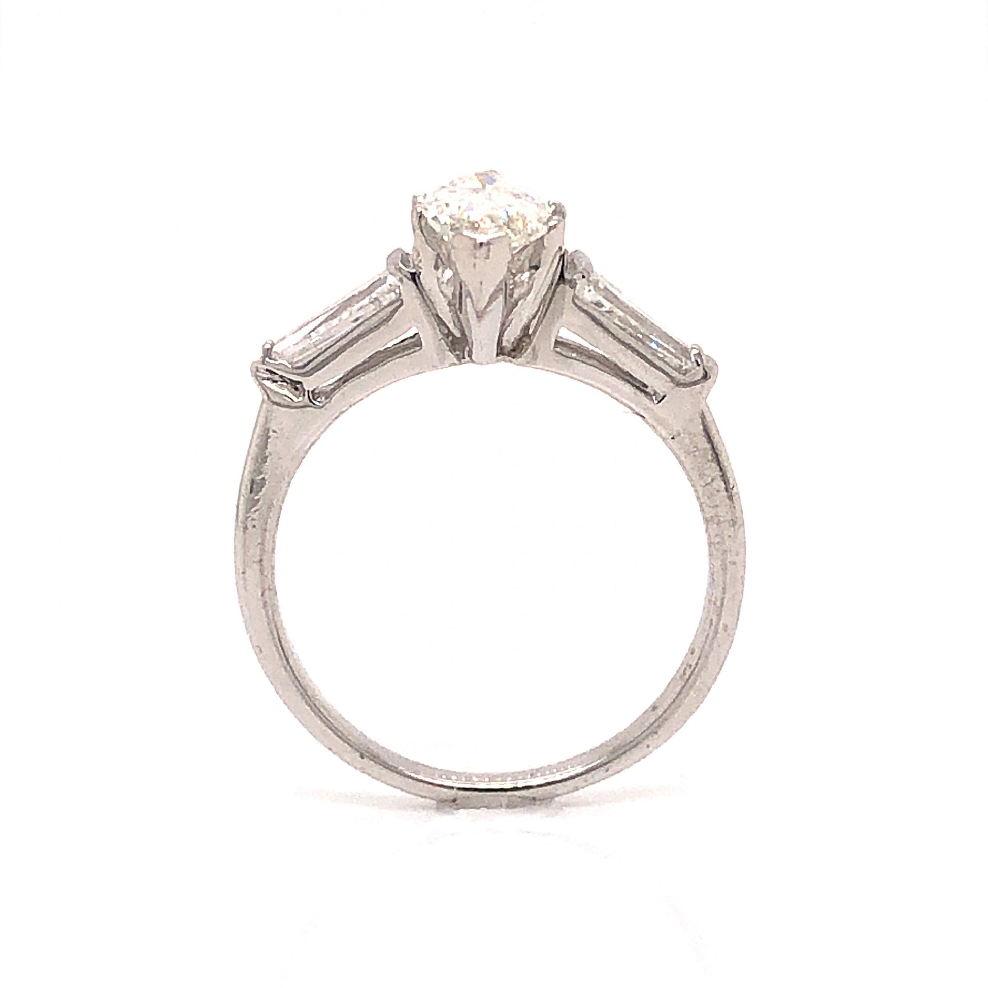 1.01 Marquise Diamond Engagement Ring in 14k White Gold