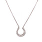 Diamond Lucky Horseshoe Pendant Necklace in 14k White Gold