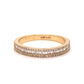 Baguette & Round Pave Diamond Band in 14k Yellow Gold