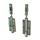 Green Tourmaline & Pave Diamond Drop Earrings in Sterling Silver