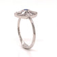 Art Deco Inspired Sapphire & Diamond Ring in 18k White Gold
