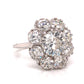 5.31 Art Deco Diamond Cluster Engagement Ring in Platinum