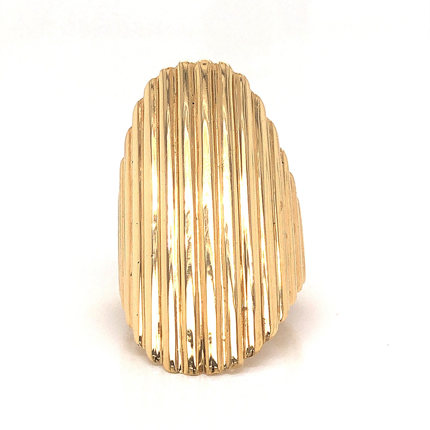 Ridged Cocktail Ring 18k Yellow Gold