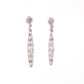 .60 Art Deco Filigree Diamond Drop Earrings in Platinum