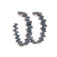 Staggered Sapphire Hoop Earrings in Sterling Silver