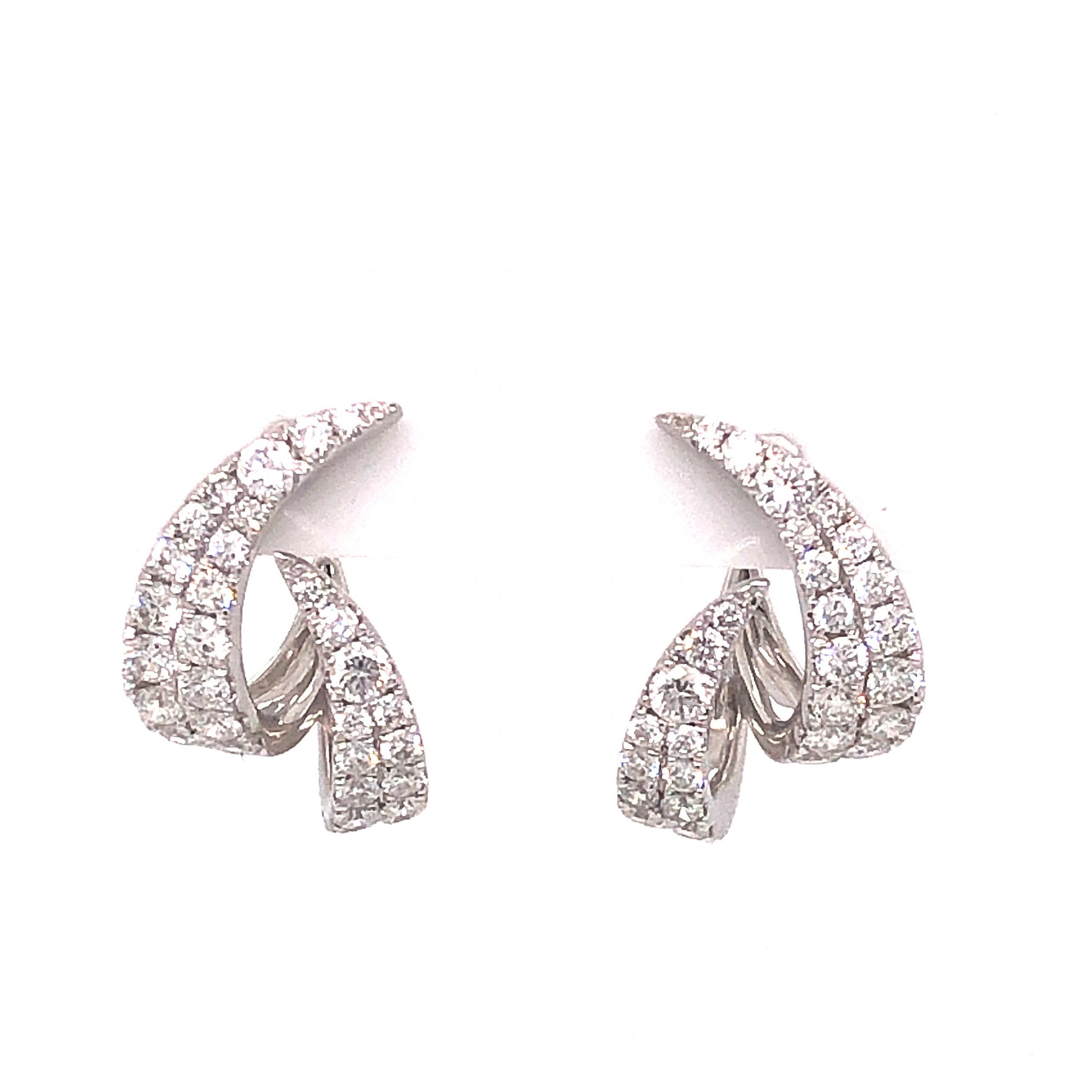 Bony Levy Pave Diamond Earring Studs in 18k White Gold