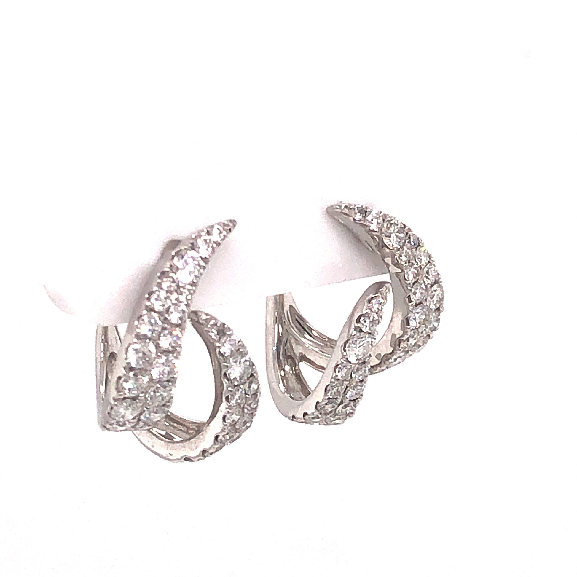 Bony Levy Pave Diamond Earring Studs in 18k White Gold