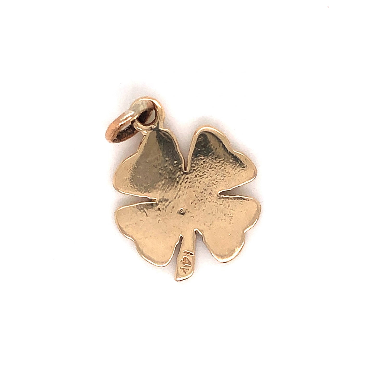 Four Leaf Clover Charm Pendant in 14k Yellow Gold