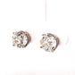 6.20 Old European Cut Diamond Stud Earrings in 18k White Gold