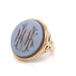 Victorian Engraved Agate Ring in 10k Yellow Gold