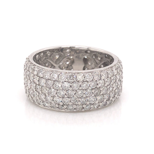 Pave Diamond Eternity Ring in 18k White Gold