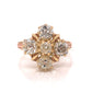 Victorian Five Diamond Cluster Ring in 14k Yellow Gold