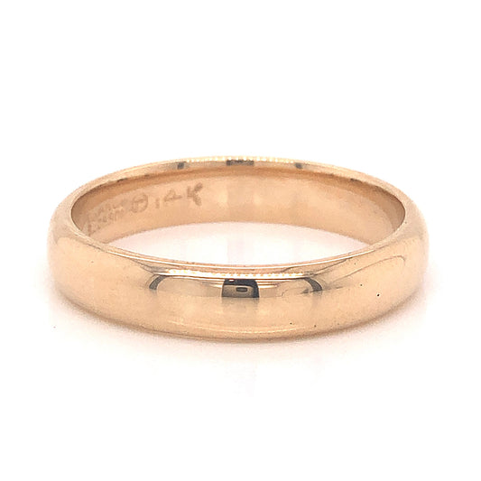 Men's 4mm Polished Wedding Band in 14k Yellow Gold