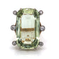 Vintage Green Beryl & Diamond Ring in 14k Yellow Gold