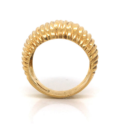 Textured Statement Ring in 18k Yellow Gold
