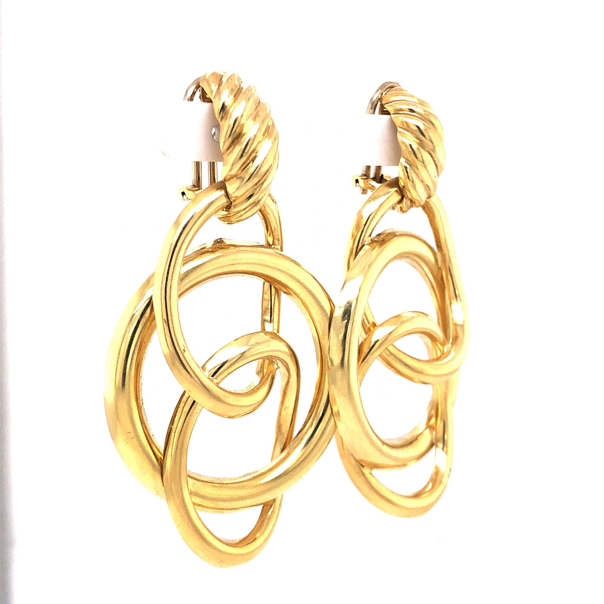 Interlaced Hoop Earrings in 18k Yellow Gold