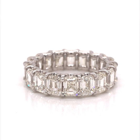 Emerald Cut Diamond Eternity Band in 18k White Gold