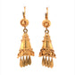 Victorian Inspired Drop Earrings in 18k Yellow Gold