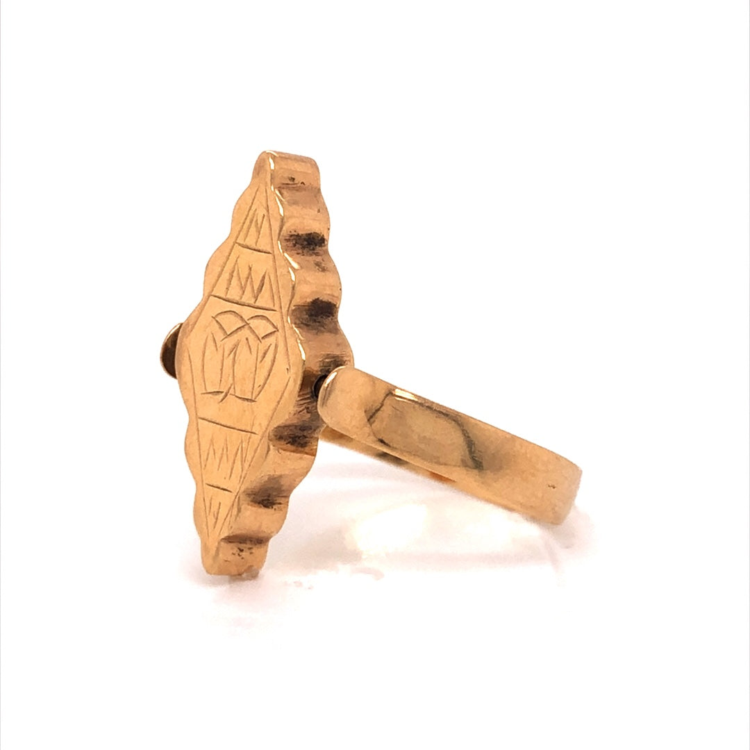 SPE Gold - Latest Strip Design Stone Male Ring Online - Poonamallee