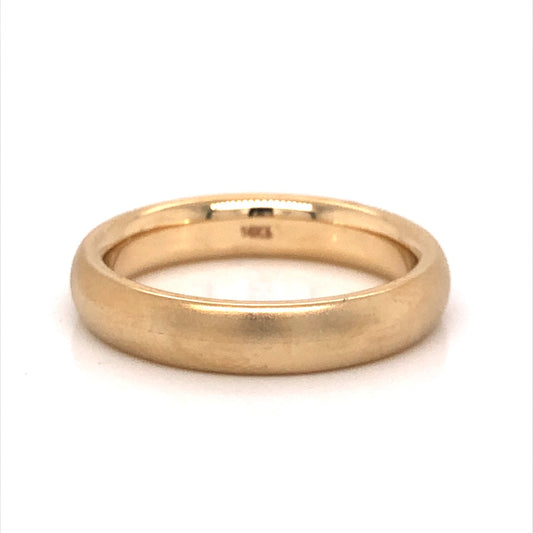 ***ON HOLD***Matte Finish 4mm Men's Wedding Band in 14k Yellow Gold