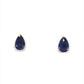 Pear Cut Sapphire Stud Earrings in 14k Yellow Gold