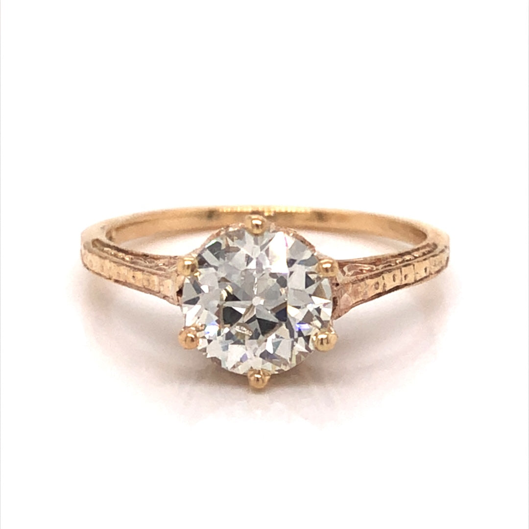 Yellow gold art sale deco engagement rings