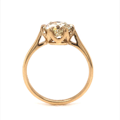 Six Prong Solitaire Diamond Engagement Ring in 14k Yellow Gold