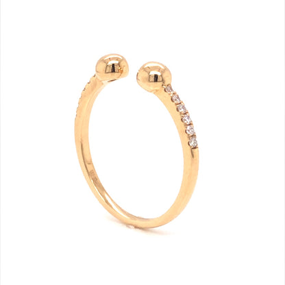 Open Diamond Stacking Ring in 18k Yellow Gold