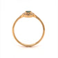 Antique Inspired Oval Emerald & Diamond Ring in 18k Yellow Gold