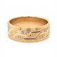 Men's Engraved Textured Wedding Band in 14k Yellow Gold