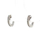 Everyday Diamond Huggie Hoop Earrings in 14k White Gold