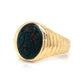 Vintage Men's Carved Bloodstone Ring in 14k Yellow Gold