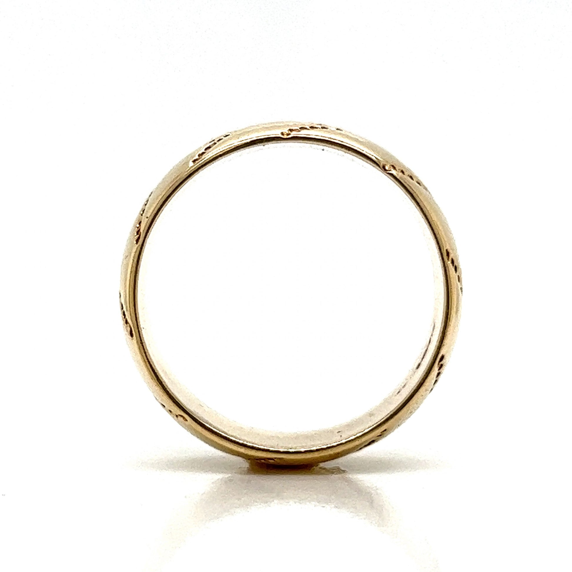 Men's Woven Pattern Wedding Band in 14k Yellow Gold – Filigree