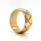 Men's Woven Pattern Wedding Band in 14k Yellow Gold