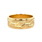 Engraved Textured Wedding Band in 14k Yellow Gold