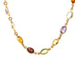 Multi-Color Gemstone Necklace in 14k Yellow Gold