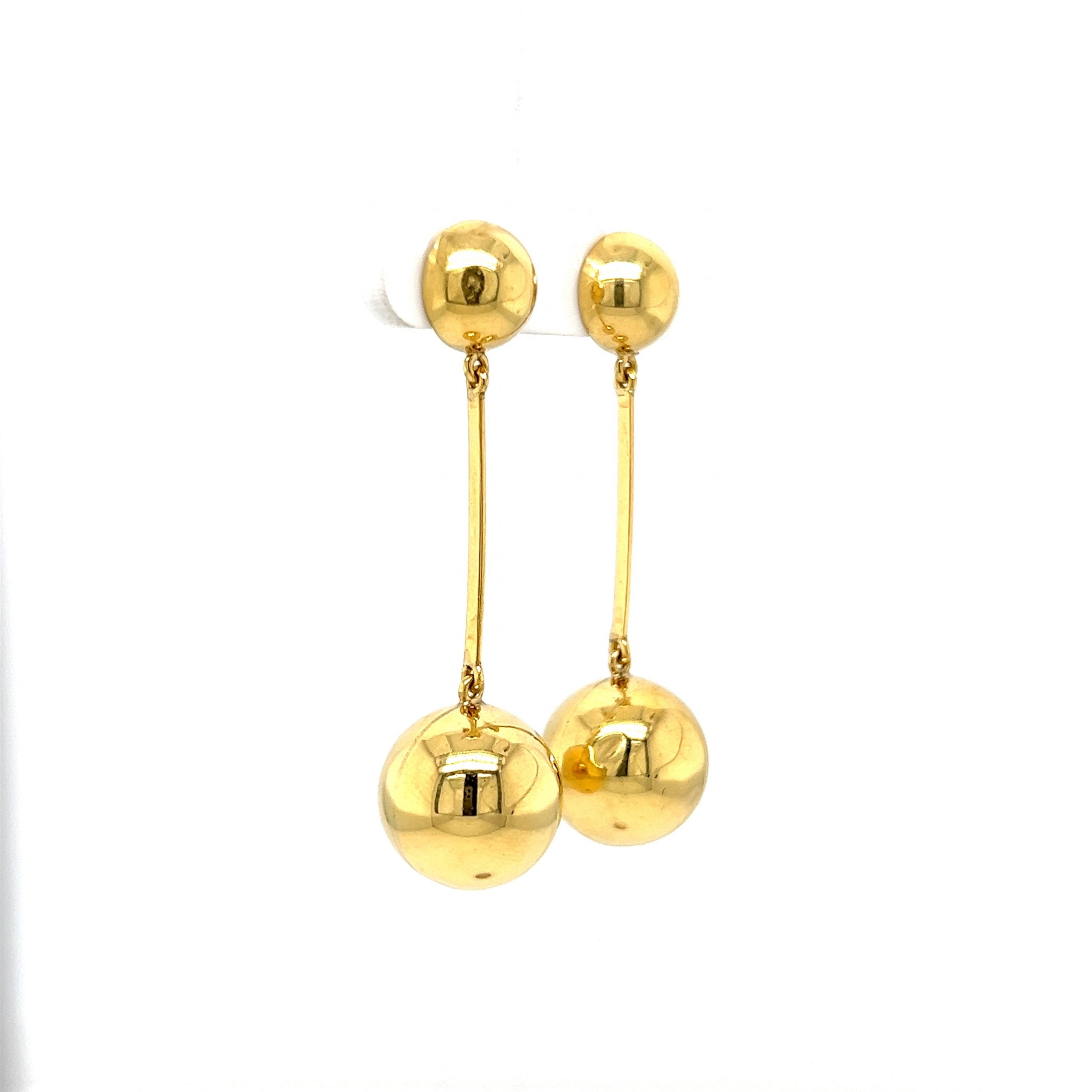 Yellow ball sale earrings