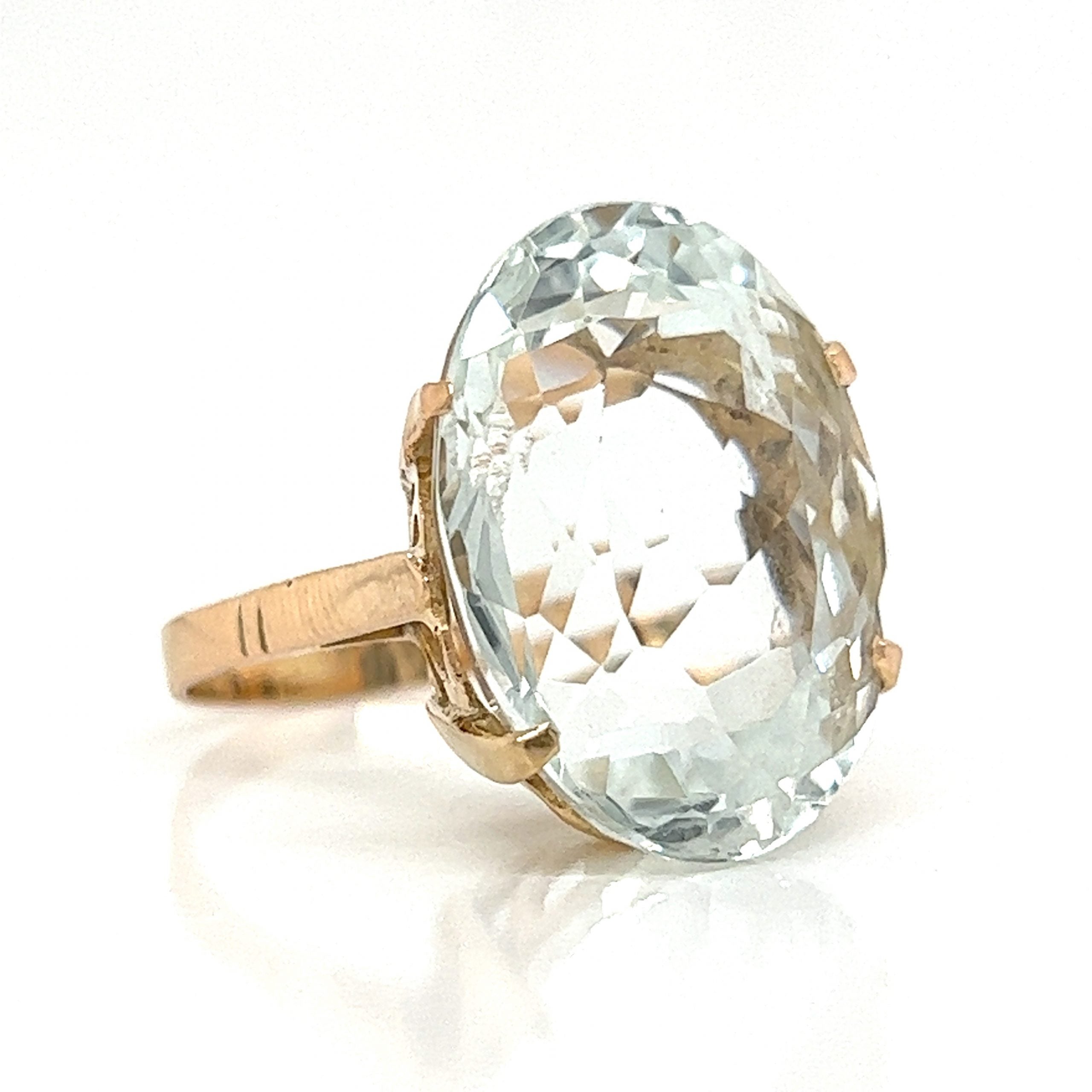 Vintage aquamarine cocktail ring sales