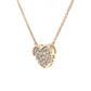 Diamond Pave Heart Pendant Necklace in 14k Yellow Gold