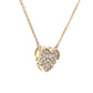 Diamond Pave Heart Pendant Necklace in 14k Yellow Gold