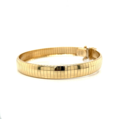 Flexible Omega Bracelet in 14k Yellow Gold