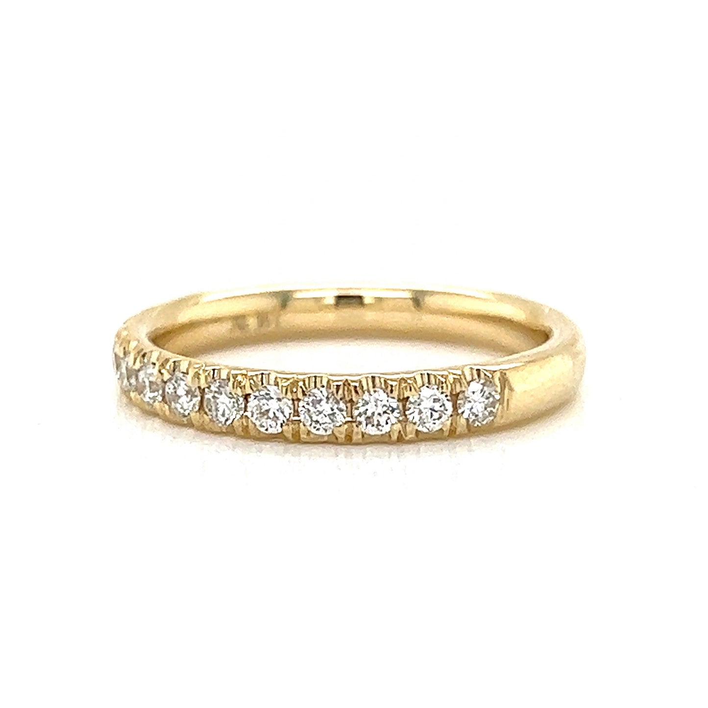 .40 Half Eternity Diamond Wedding Band in 14k Yellow Gold